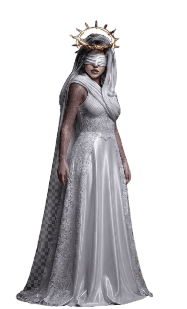 Model wearing VR goggles